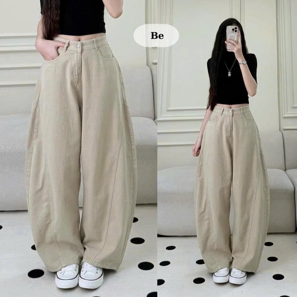 Quần Jeans Ống Cong Form Rộng Unisex Joolate Màu Wash Retro Cá Tính, Chất Denim Dày Dặn, Phong Cách Streetwear
