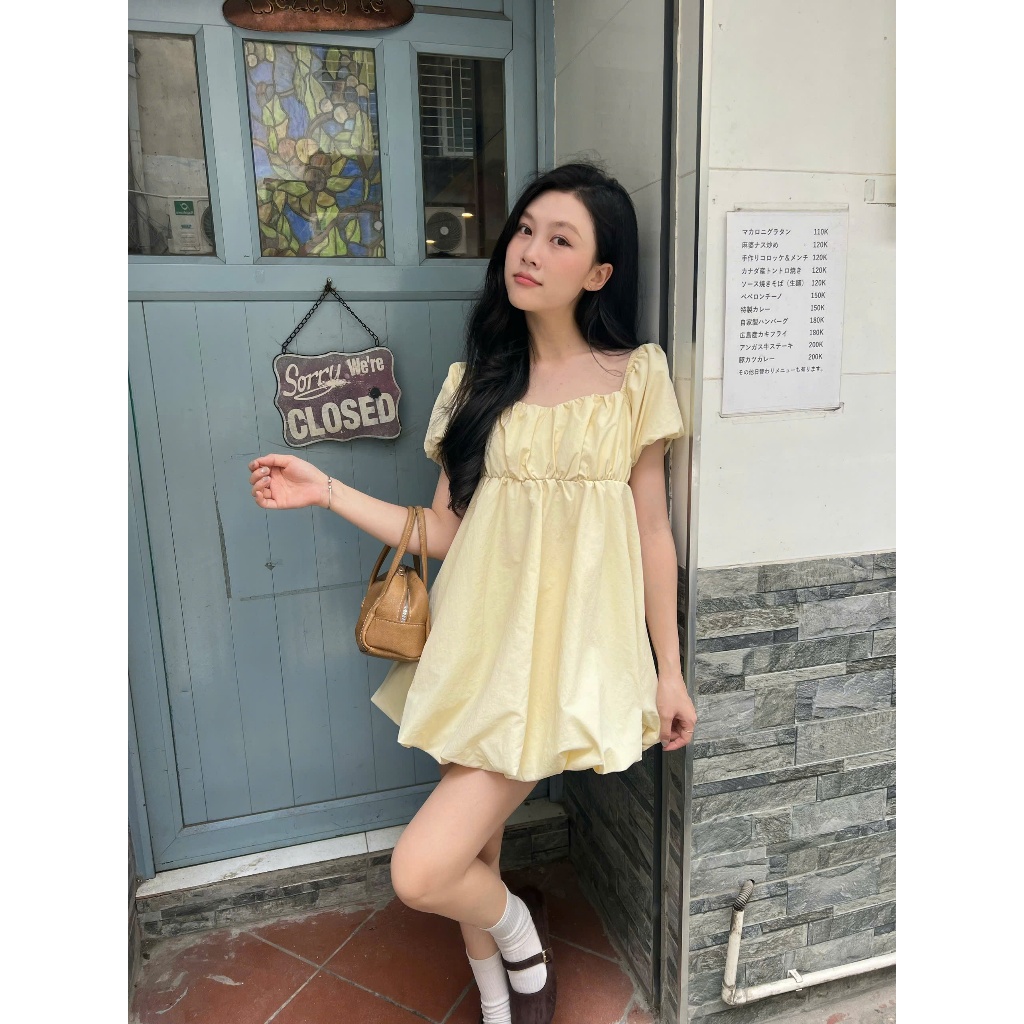 Alice Dress (TSW) Váy babydoll tay bồng dáng phồng Nữ the.sweaterweather