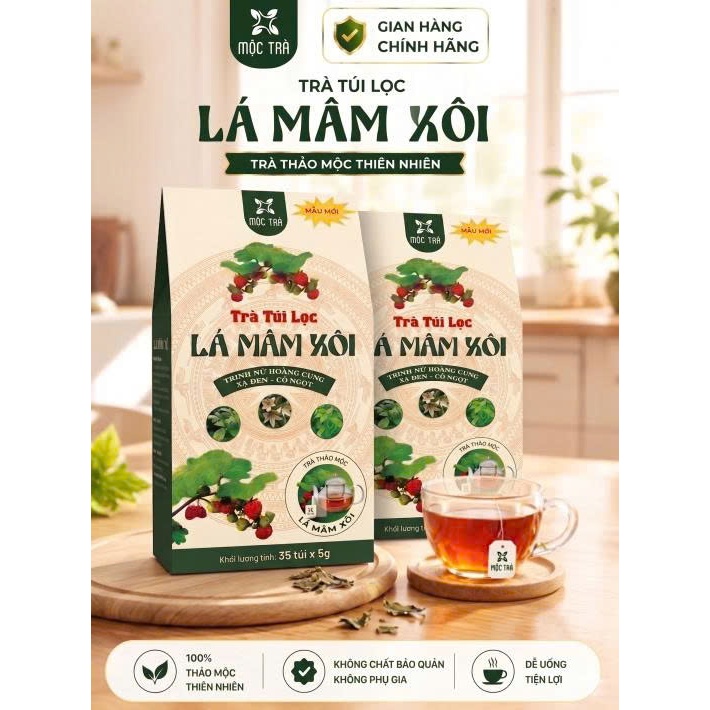 Trà Lá Mâm Xôi Tứ Vị Túi Lọc 35 Gói – Thảo Mộc Tự Nhiên, Tiện Lợi Mỗi Ngày