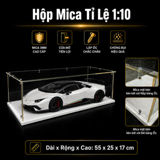 [Hàng Cao Cấp] Hộp Mica Trưng Bày Xe Mô Hình Tỉ Lệ 1:10 1:8 Tủ Mica Trong Suốt Dày Cao Cấp Đẹp Chống Bụi Bày Oto