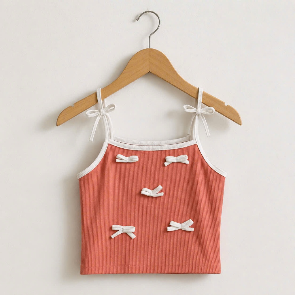 Áo Kiểu Croptop Bigsize Nữ,Áo Thun Dây Nơ Xnh Xắn Vải Dệt Kim Thun Gân Mềm Mại G157