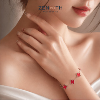 Lắc tay Titan cao cấp ZENNITH cỏ bốn lá may mắn sang trọng thanh lịch ZENNITH ACCESSORIES ZNLT031