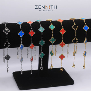 Lắc tay Titan cao cấp ZENNITH cỏ bốn lá may mắn sang trọng thanh lịch ZENNITH ACCESSORIES ZNLT031