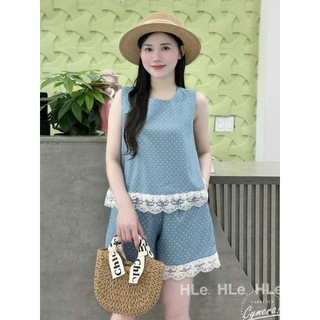 Bộ ĐŨI CHẤM BỊ 4 MÀU CỘC TAY, MỀM MẠI NĂNG ĐỘNG , THÍCH HỢP ĐI CHƠI CAFE B7