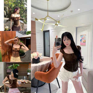 𝑺𝒔𝒖.𝑺𝒕𝒖𝒅𝒊𝒐// ÁO TRỄ VAI MẶC HAI KIỂU XIU XINH
