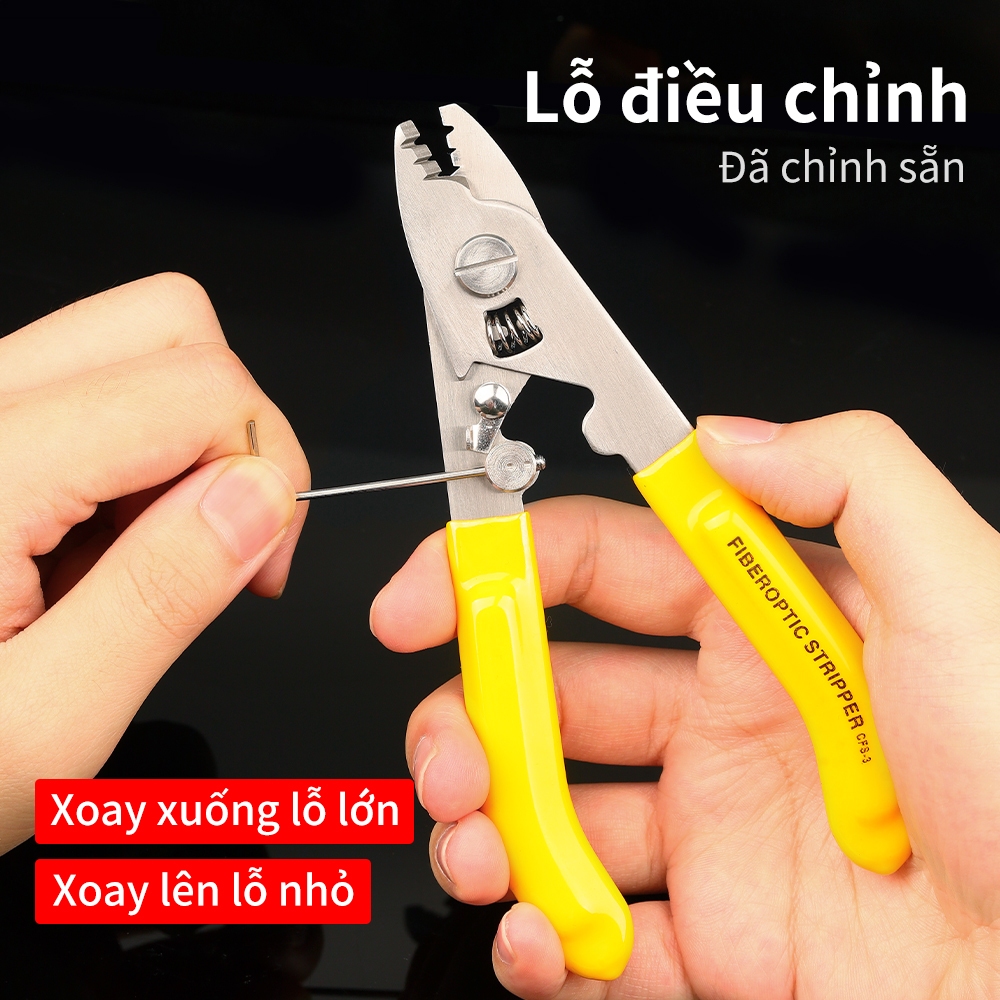 Kìm Tuốt Sợi Quang CFS-3 Kìm Miller Tuốt Cáp Quang FTTH Cho Thợ Hàn Quang