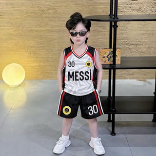 Bộ Ba Lỗ Bé Trai Vải Thun Mát - Mẫu Cầu Thủ Hot Trend Mặc Nhà Đi Chơi Đi Học Cho Bé 9-45kg [M56]