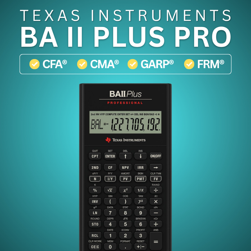 Máy tính tài chính CFA Texas Instruments TI BA II Plus Professional ...