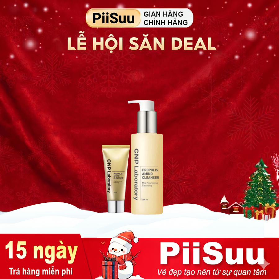 Sữa rửa mặt keo ong dịu lành phục hồi dưỡng ẩm CNP Laboratory Propolis Amino Energy Ampule 31ml/200ml