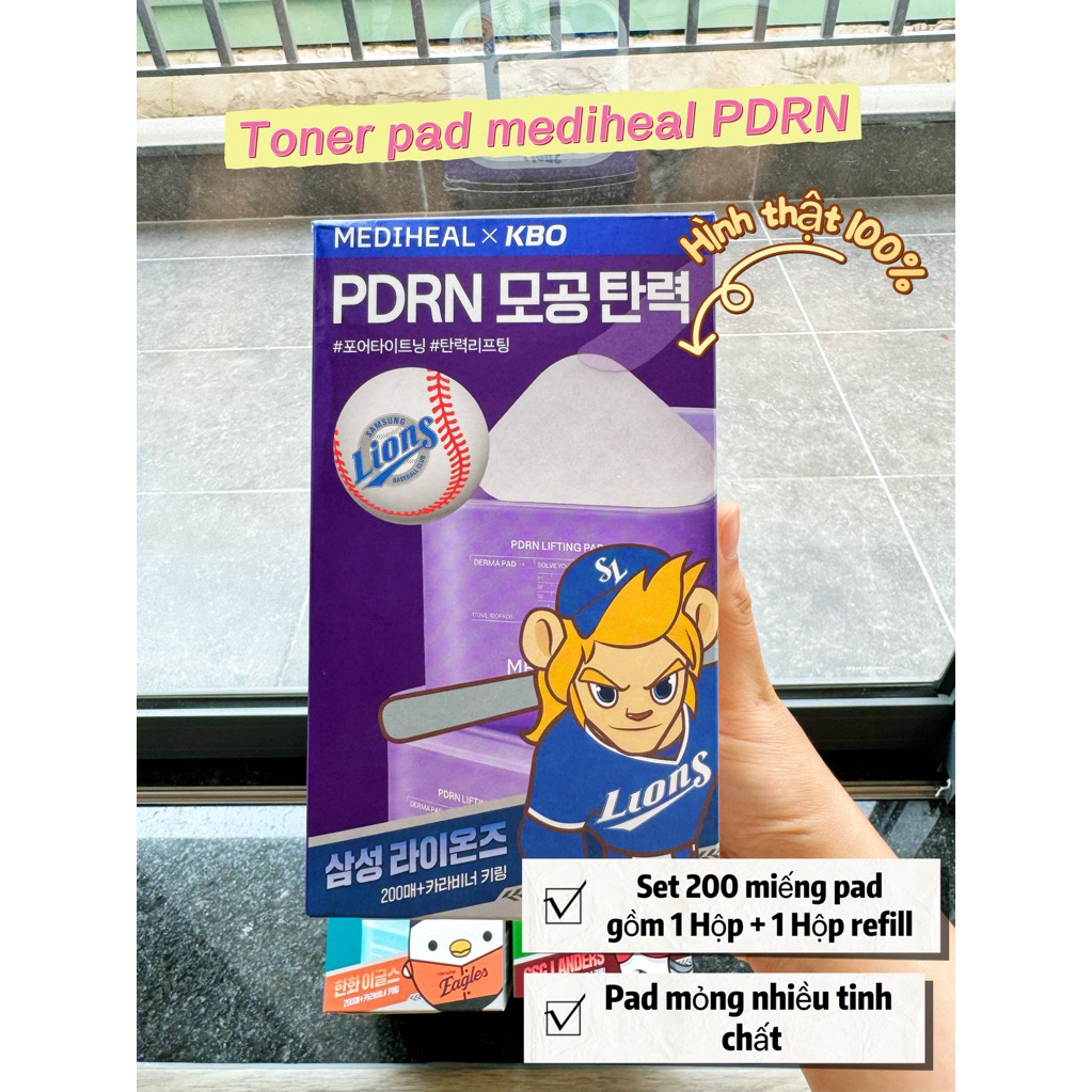 Toner Pad MEDIHEAL Tea Tree/Watermide/Collage/Madecassoside/Retinol/Phyto Dưỡng ẩm da 180 ml 90/100m