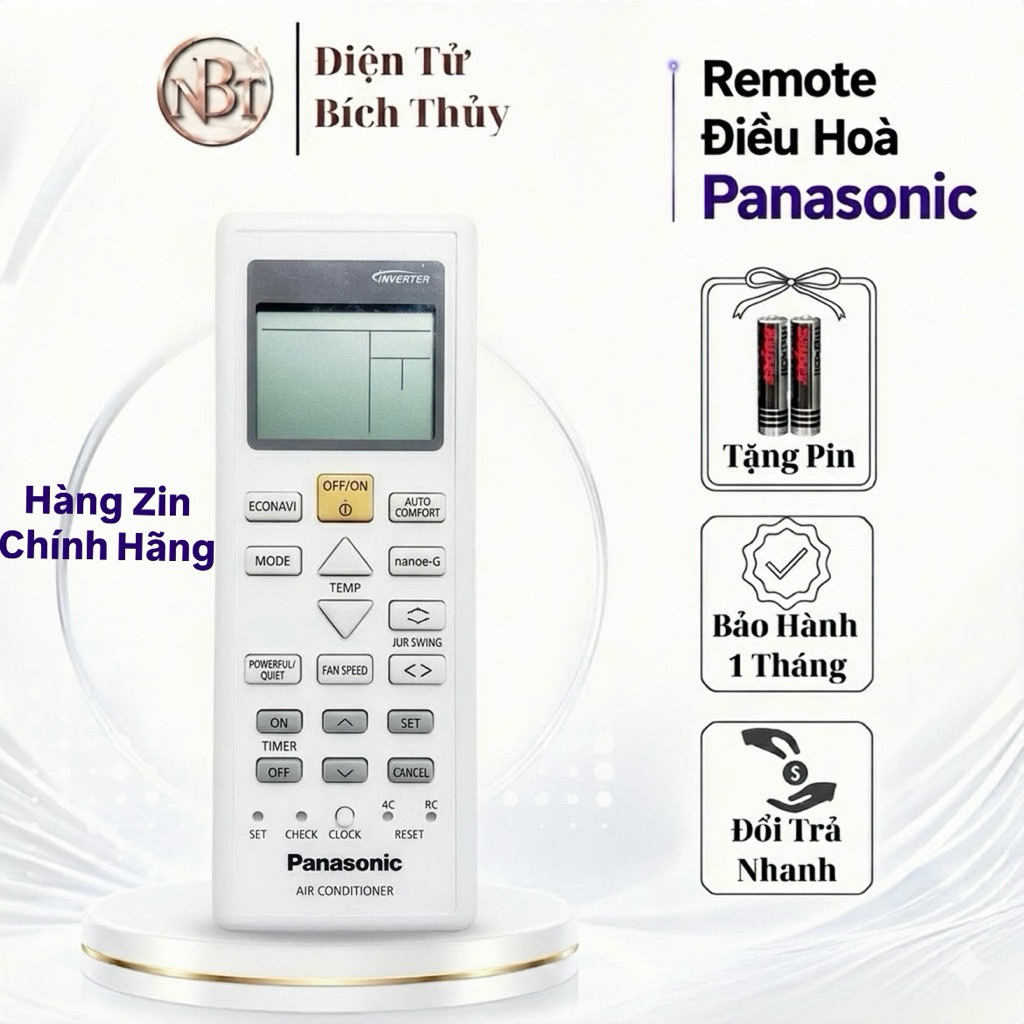 Điều khiển điều hòa Panasonic Mã 14 Hàng Zin,remote máy lạnh