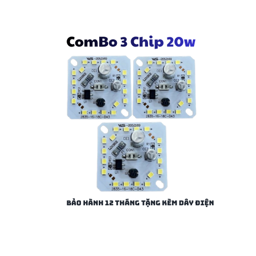 COMBO 3 CHIP LED 220V(ƯU ĐÃI)  CHIP LED 220V Sẵn Dây Điện