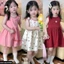 Váy Xinh Họa Tiết Trái Tym Chất Tici Dành Cho Bé Gái 9-35kg