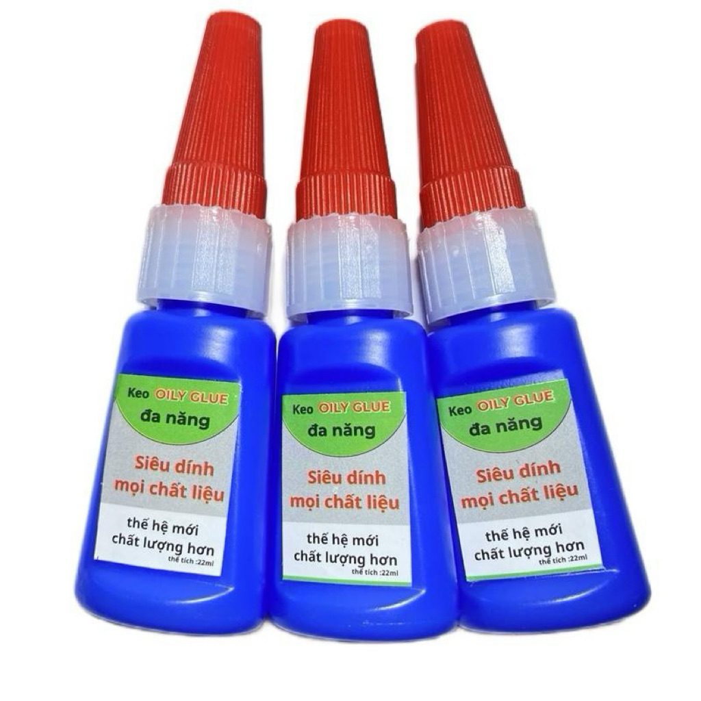 Combo 3 Lọ Keo OILY GLUE Đa Năng Gấp 50 Lần Keo 502