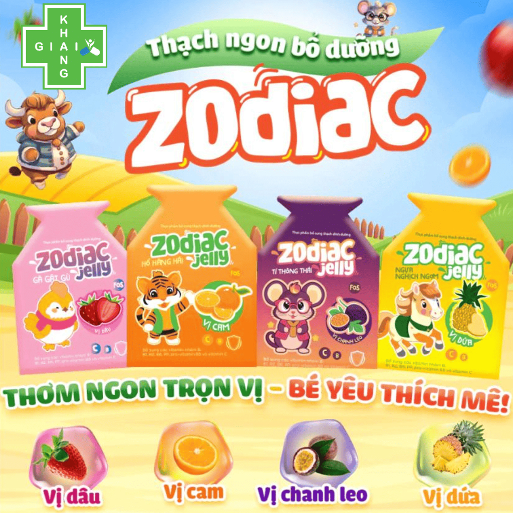 Thạch trái cây Zodiac Jelly đã ăn ngon lại còn bổ dưỡng (Gói 12 túi)