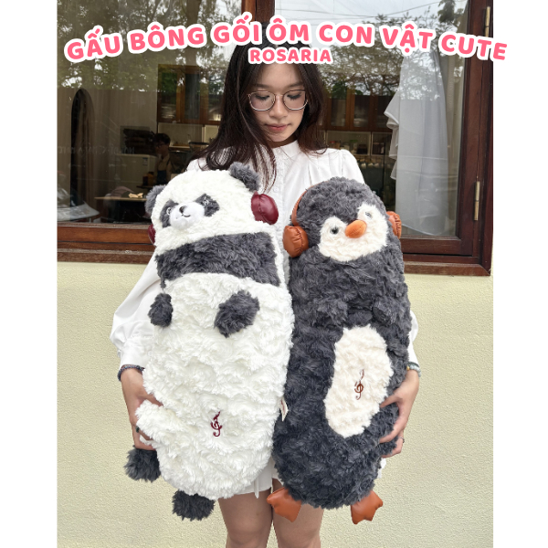 Gối ôm gấu bông hình thú nhiều mẫu – Gấu ôm ngủ cao cấp mềm mịn, thú nhồi bông dễ thương