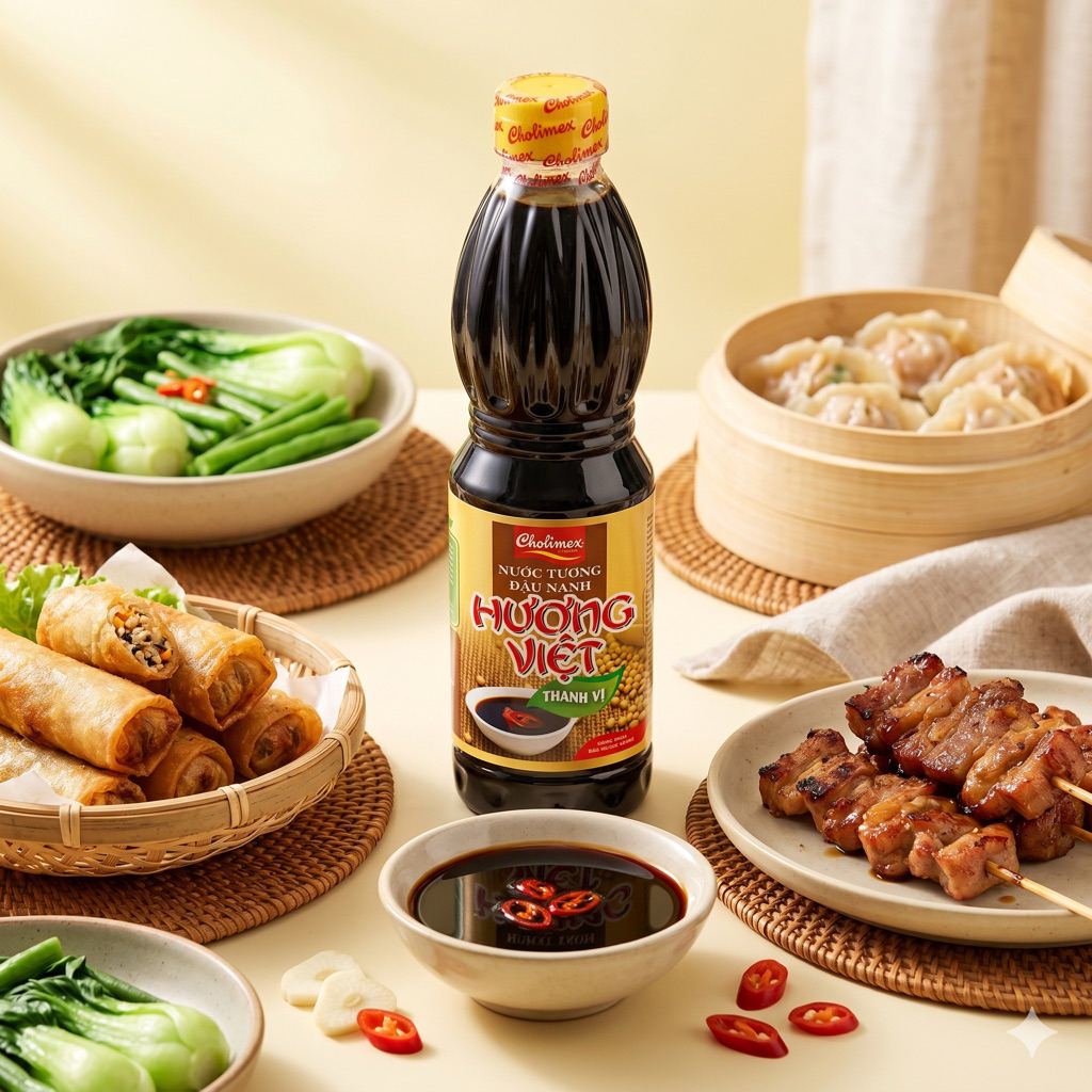 Combo 02 nước tương đậu nành Hương Việt 500ml [Giá siêu tiết kiệm]