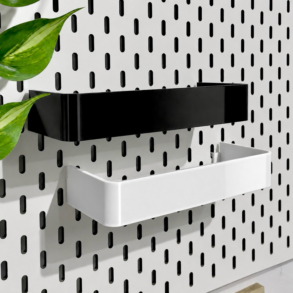 Kệ khay cao tháo lắp cho bảng Pegboard | Phụ Kiện Pegboard Đa Năng