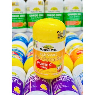 Kẹo Dẻo Nature's Way Kids Smart Vita Gummies Vitamin C + Zinc Giúp Bé Ăn Ngon, Giảm Ốm Vặt (60 Viên)