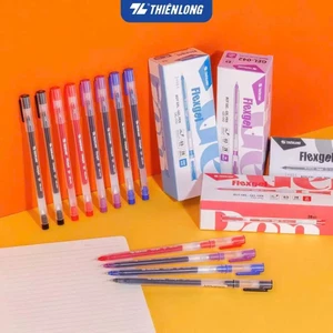 Combo Bút gel Thiên Long Flexgel GEL-042 ngòi 0.5mm - Bút gel mực khô nhanh,nét viết êm mượt
