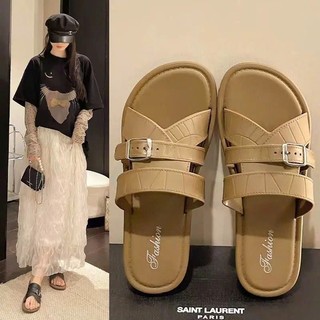 [TĂNG SIZE] Dép lê quai đan có khóa, chất liệu CAO SU, phong cách thanh lịch 830-8