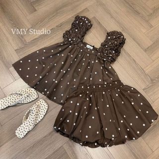 VMY Studio - Set đồ bộ nữ chấm bi mềm mại siêu xinh, set nữ chấm bi tiểu thư xinh xắn trẻ trung nữ