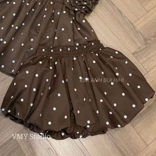 VMY Studio - Set đồ bộ nữ chấm bi mềm mại siêu xinh, set nữ chấm bi tiểu thư xinh xắn trẻ trung nữ
