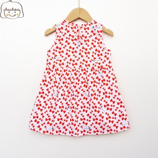 Váy Lanh bé gái, Đầm Lanh bé gái sát nách dáng suông ChuChoaKids [VBC26]