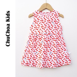 Váy Lanh bé gái, Đầm Lanh bé gái sát nách dáng suông ChuChoaKids [VBC26]