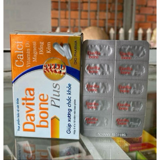 Viên uống Canxi Davita Bone Plus hỗ trợ xương răng chắc khoẻ-hộp/30viên