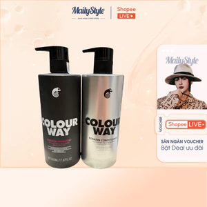 A229_(KÈM QUÀ) Cặp dầu gội xả dinh dưỡng Colour Way siêu mềm mượt dung tích 500ml/chai
