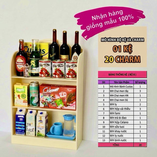 Mô hình thu nhỏ l Bộ kệ và charm trang trí nhà búp bê