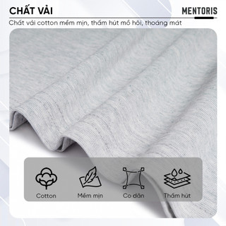 Áo Thun Nam MENTORIS, Áo Thun Cotton Mềm Mại, Thoáng Khí, Form Vừa Vặn MTS03