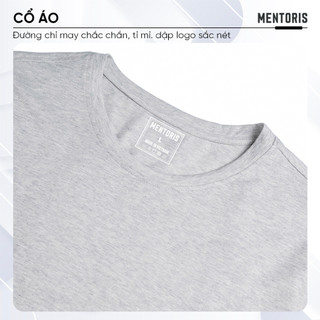 Áo Thun Nam MENTORIS, Áo Thun Cotton Mềm Mại, Thoáng Khí, Form Vừa Vặn MTS03