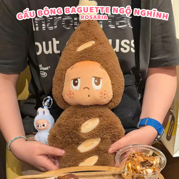 Gấu Bông Baguette 50cm 70cm 90cm – Thú Nhồi Bông Hình Bánh Mì Cute Cao Cấp Ôm Ngủ Siêu Mềm