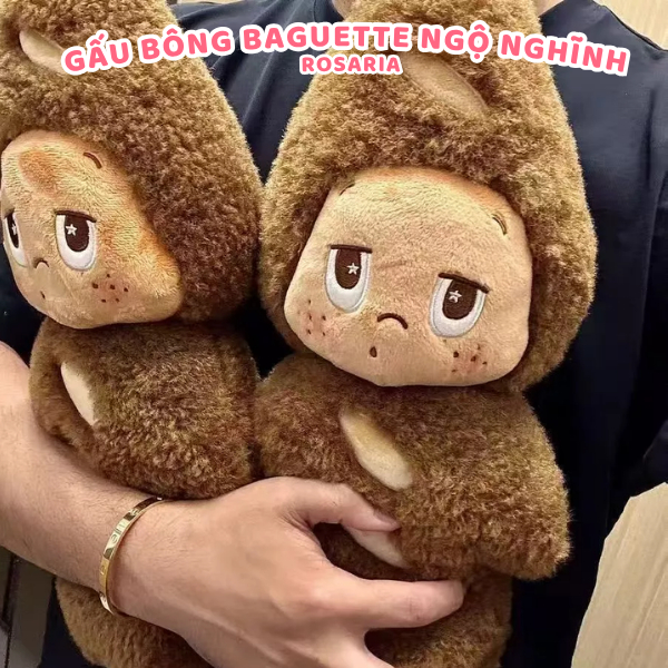 Gấu Bông Baguette 50cm 70cm 90cm – Thú Nhồi Bông Hình Bánh Mì Cute Cao Cấp Ôm Ngủ Siêu Mềm