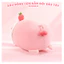 Gấu Bông Lợn Nằm Đội Dâu Tây 35cm 45cm 55cm – Heo Bông Cute Má Hồng Ôm Ngủ Siêu Mềm