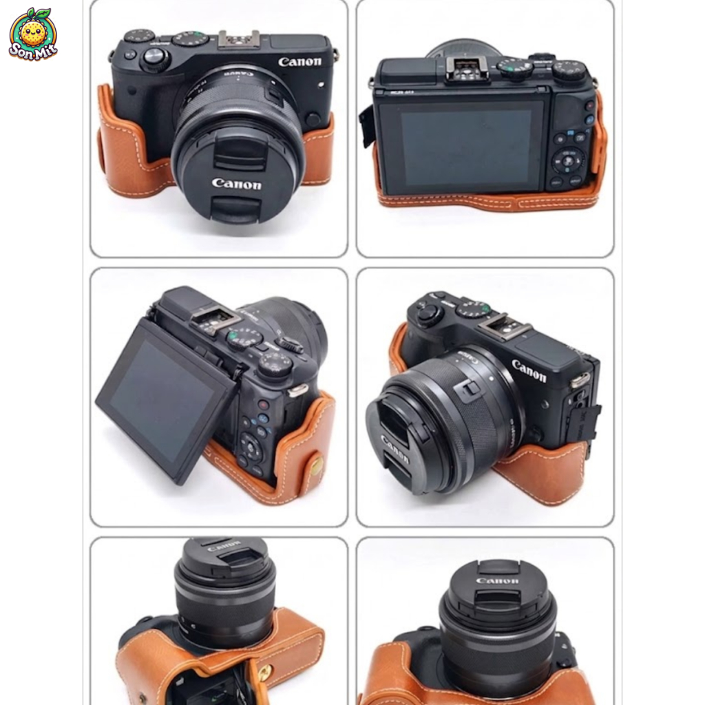 [SẴN] Case bao da máy ảnh Canon EOS M3 nhiều loại