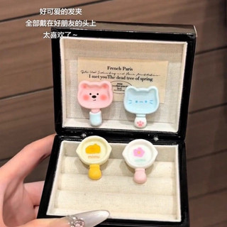 Set 6 kẹp tóc chiếc chảo gấu mèo ngọt ngào cho bé gái