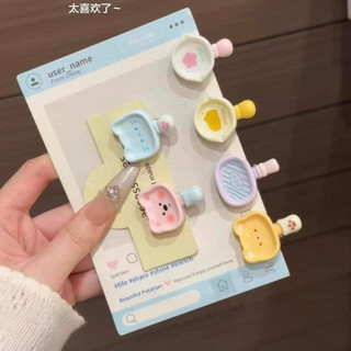 Set 6 kẹp tóc chiếc chảo gấu mèo ngọt ngào cho bé gái