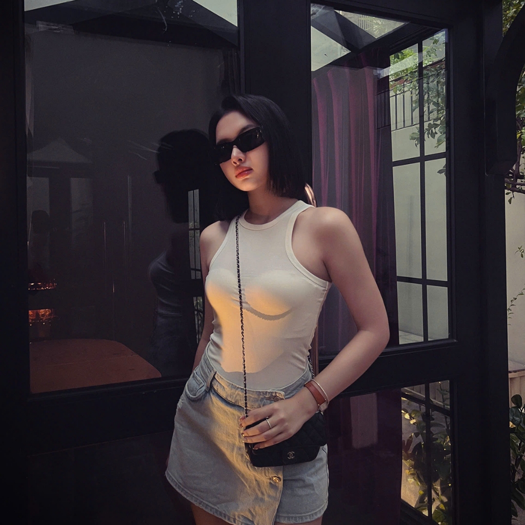 Áo ba lỗ nữ cổ yếm ôm dáng | BASIC BABE
