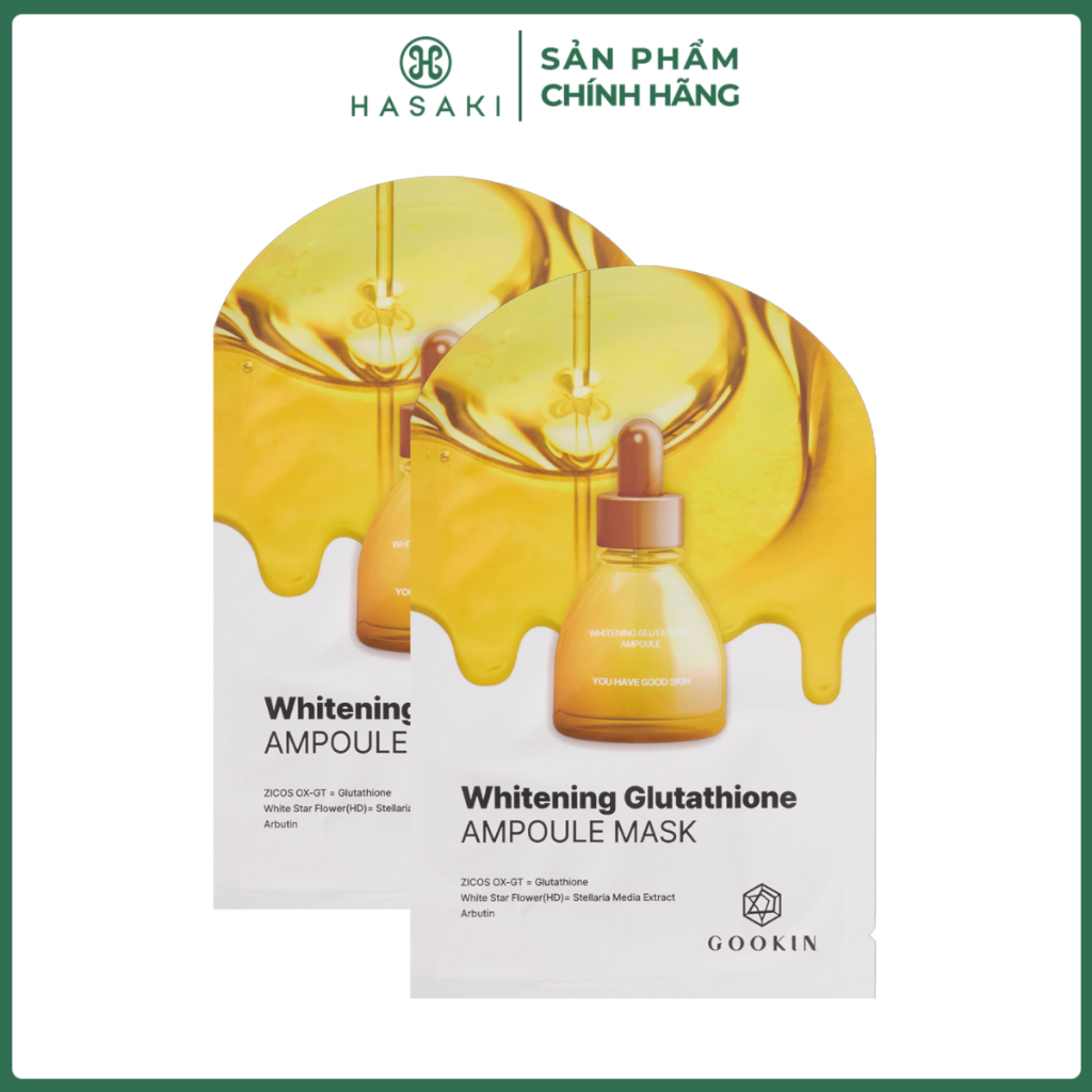 Combo 2 Mặt Nạ Gookin Glutathione Sáng Da Đều Màu 30ml