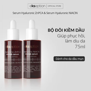 Combo Kiềm Dầu Giảm Mụn Mờ Thâm Ekseption Serum ZnPCA 75ml Và Serum Niacin 75ml