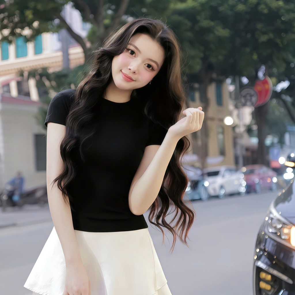 Áo Thun Body Nữ Basic Tay Ngắn Tôn Dáng Vải Cotton Co Giãn | BASIC BABE