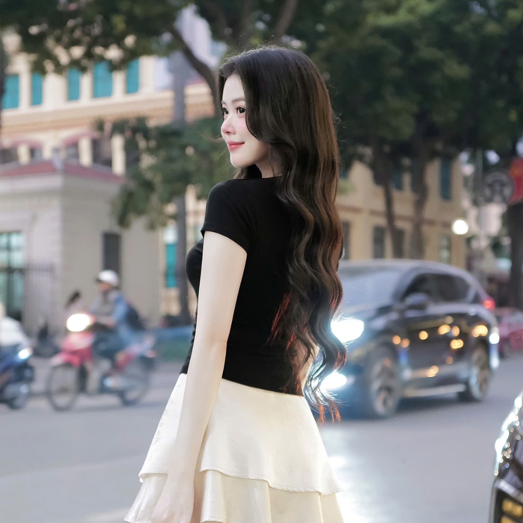 Áo Thun Body Nữ Basic Tay Ngắn Tôn Dáng Vải Cotton Co Giãn | BASIC BABE