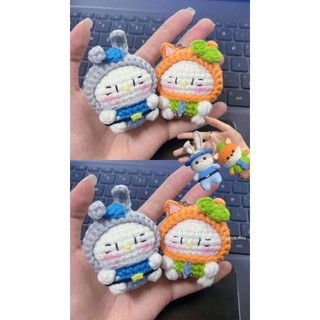 (Ảnh thạt shop chụp) Móc khoá Kitty cosplay thỏ Judy và cáo Nick bằng len handmade