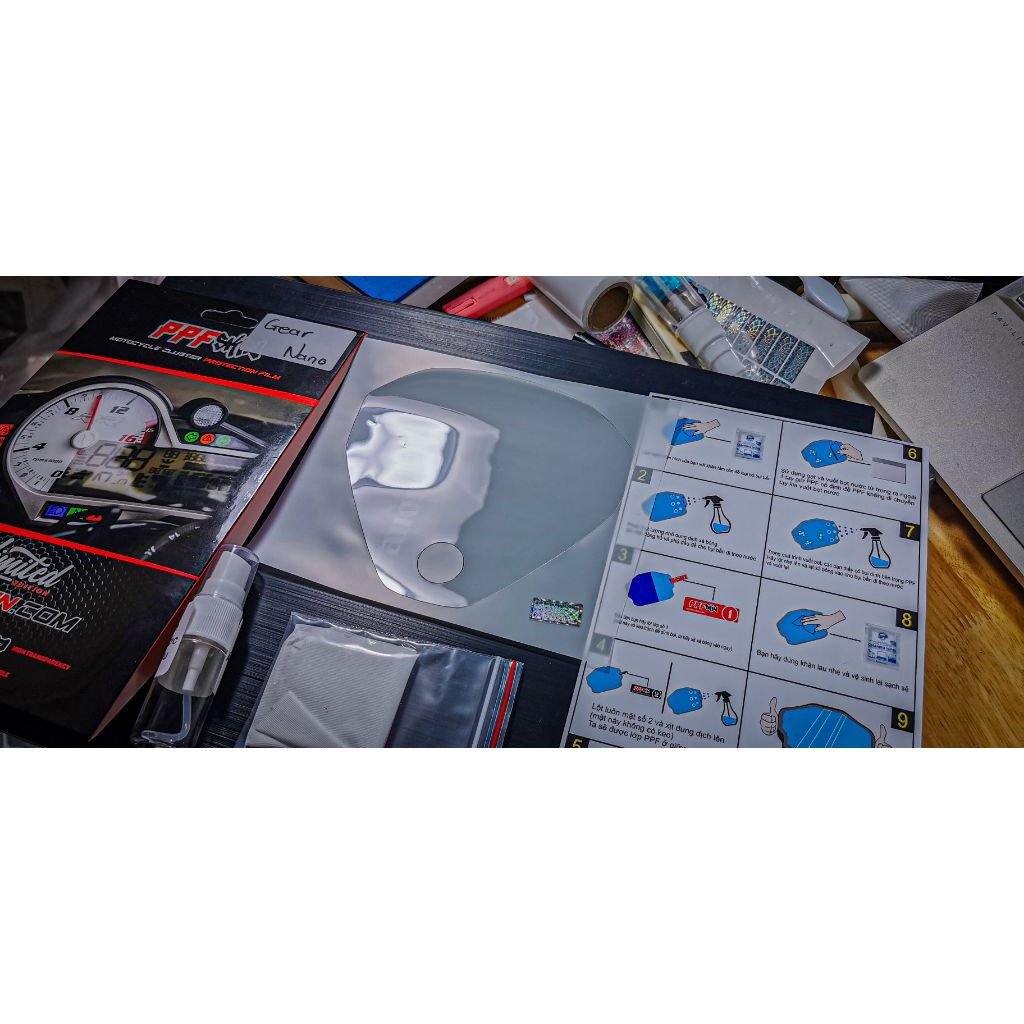 PPF YAMAHA GEAR 125 Hybrid , Yamaha gear , đã canh chữ ở giữa và khoảng nhám dưới nút