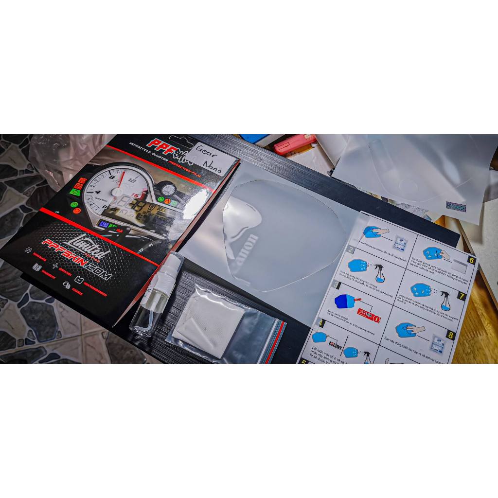 PPF YAMAHA GEAR 125 Hybrid , Yamaha gear , đã canh chữ ở giữa và khoảng nhám dưới nút