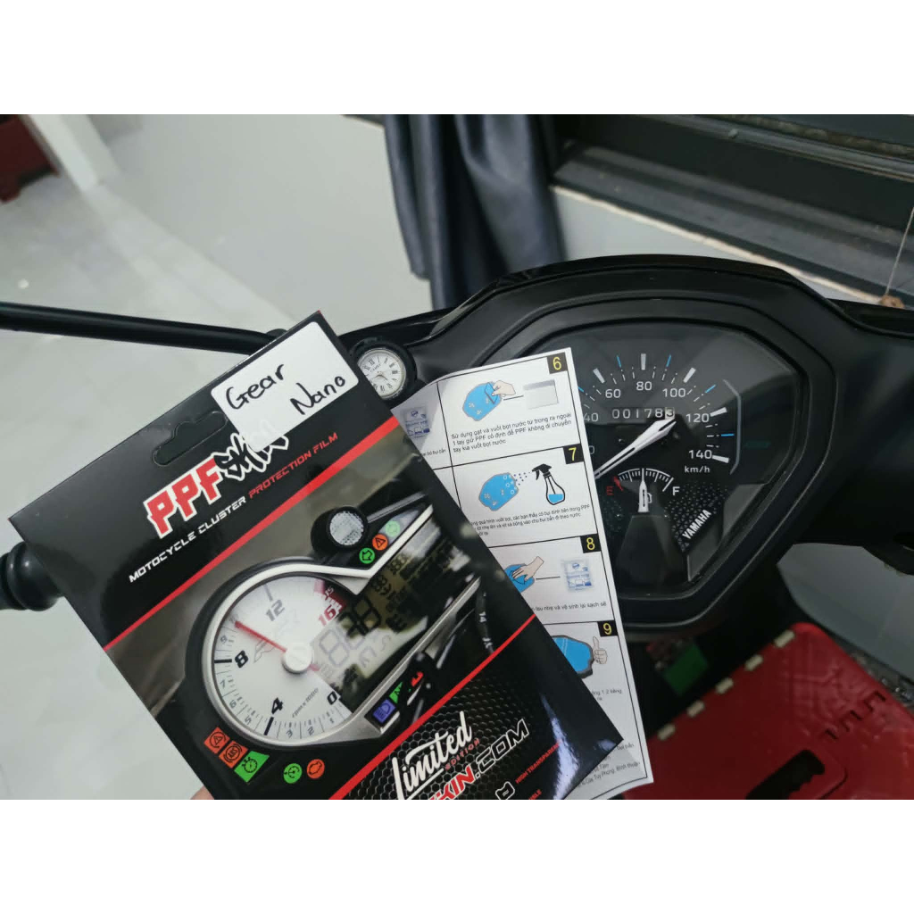 PPF YAMAHA GEAR 125 Hybrid , Yamaha gear , đã canh chữ ở giữa và khoảng nhám dưới nút