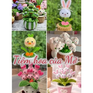 Chậu Hoa Thú Kẽm Nhung Để Bàn Siêu Xinh